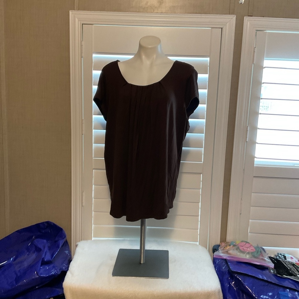 Anne Klein Dark Brown Blouse
